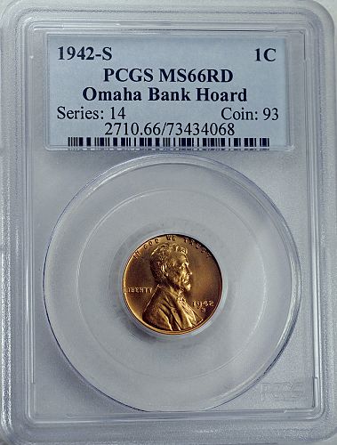 1942 S Lincoln Cent --- Omaha Bank Hoard