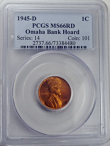 1945 D Lincoln Cent --- Omaha Bank Hoard