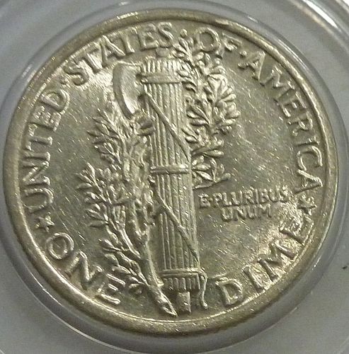1919-P Brilliant  Uncirculated Mercury Dime  With Full Split Bands  BU ( WM-02)