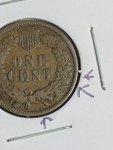 1906 INDIAN CENT DIE CRACKS REVERSE G-6