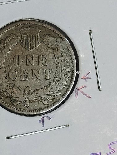 1906 INDIAN CENT DIE CRACKS REVERSE G-6