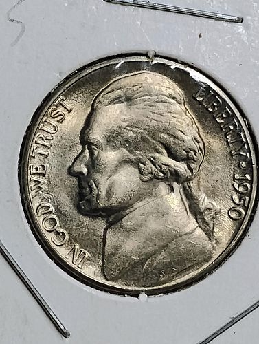 1950-D JEFFERSON NICKEL MS-66, BEAUTIFUL KEY DATE COIN!!!