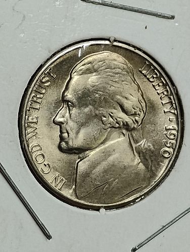 1950-D JEFFERSON NICKEL MS-66, BEAUTIFUL KEY DATE COIN!!!