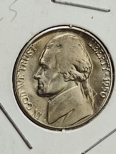 1950-D JEFFERSON NICKEL MS-66, BEAUTIFUL KEY DATE COIN!!!