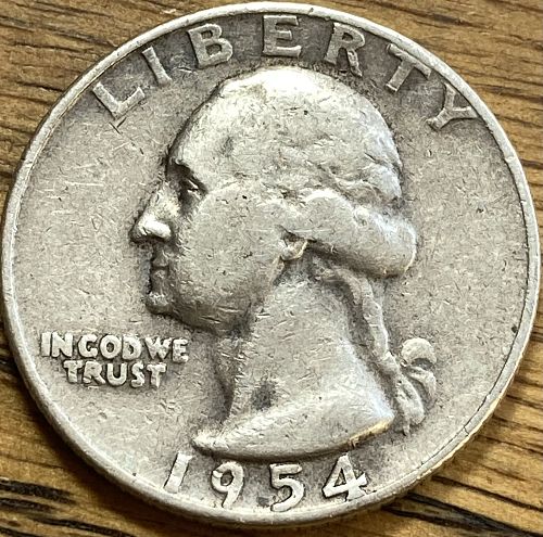 1954D Washington quarter in VERY FINE condition