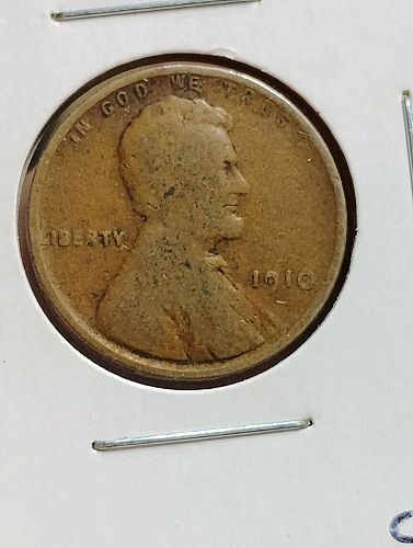 1910 LINCOLN WHEAT CENT AG-3  'LIBERTY'  DOUBLED
