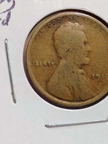 1910 LINCOLN WHEAT CENT AG-3  'LIBERTY'  DOUBLED