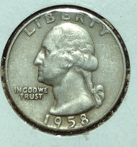 1958 D Washington Quarter