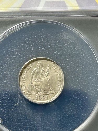 1891 Seated Lib Dime Fortin-104