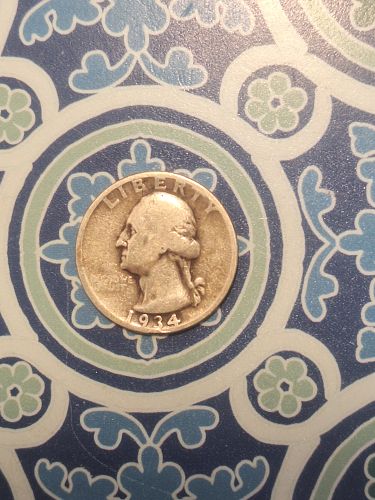 1934 WASHINGTON QUARTER    cf21
