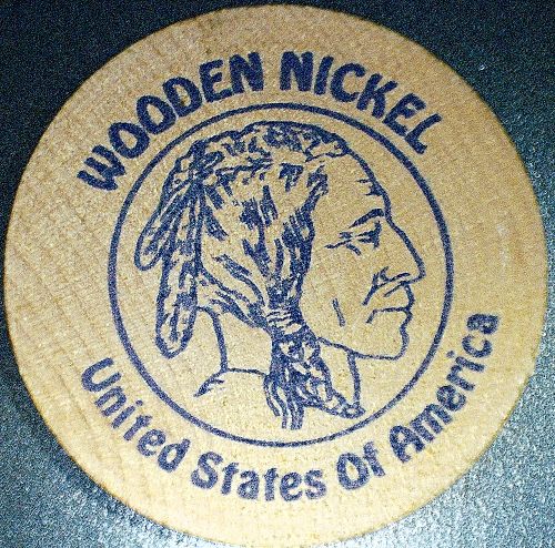 Wooden Nickel:  2007 Harrisburg Coin Club 6th annual coin show souvenir