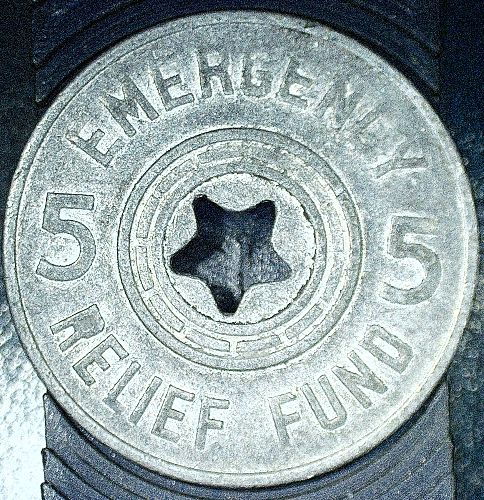 Vintage 1937-42 (ND) Utah Sales Tax Token Emergency Relief Fund 5 Mills