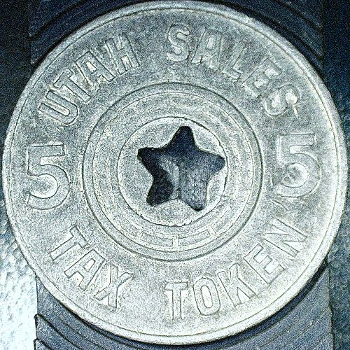 Vintage 1937-42 (ND) Utah Sales Tax Token Emergency Relief Fund 5 Mills