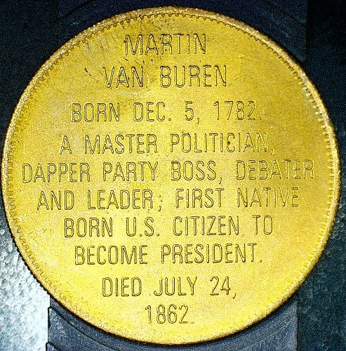 PRESIDENT MARTIN VAN BUREN BRASS MEDAL