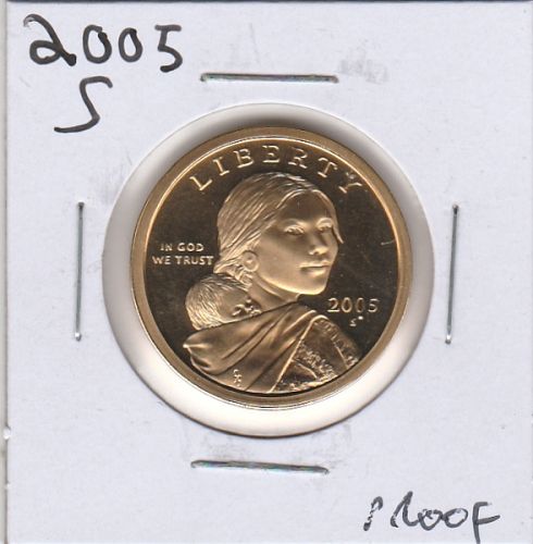 2005  S  PROOF  SACAGAWEA  GOLDEN DOLLAR
