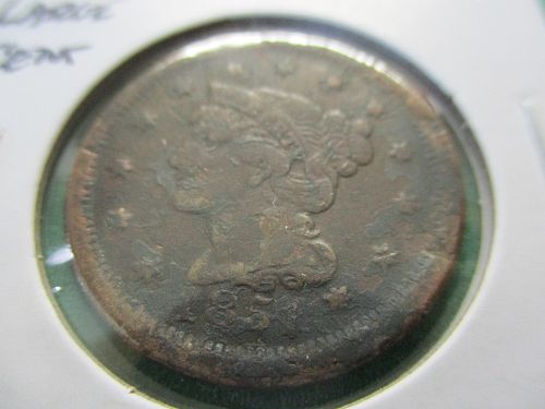 1851  VG8 Braided Hair Large Cent.  Item: 1 LG51-08.