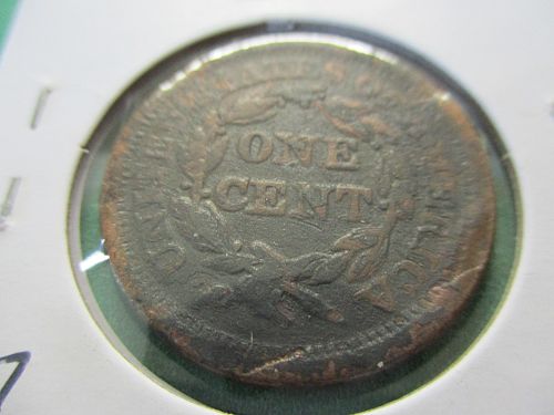 1851  VG8 Braided Hair Large Cent.  Item: 1 LG51-08.