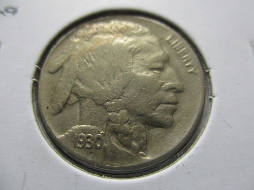 1930-S  VF20 Buffalo Nickel.  Item: 5 B30S-12.