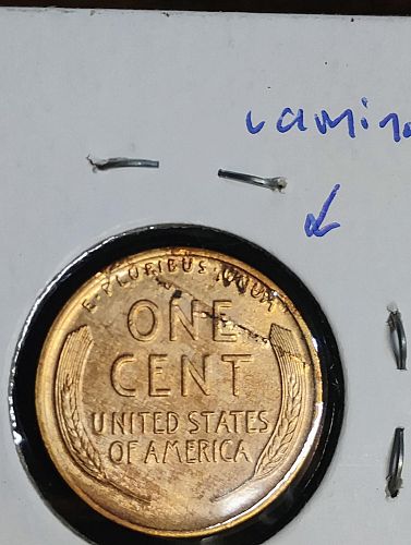 1918 LINCOLN WHEAT CENT MS-66, RB (WOODY) COLLAR CLASH-OBVERSE / LAMINATION-REVERSE
