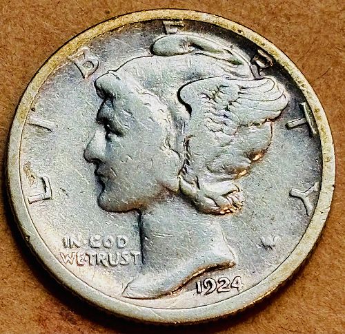 1924-S Mercury Dime - - tougher date