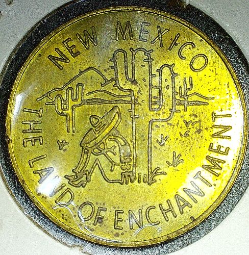 Vintage Souvenir Clines Corners New Mexico Good Luck Coin Token