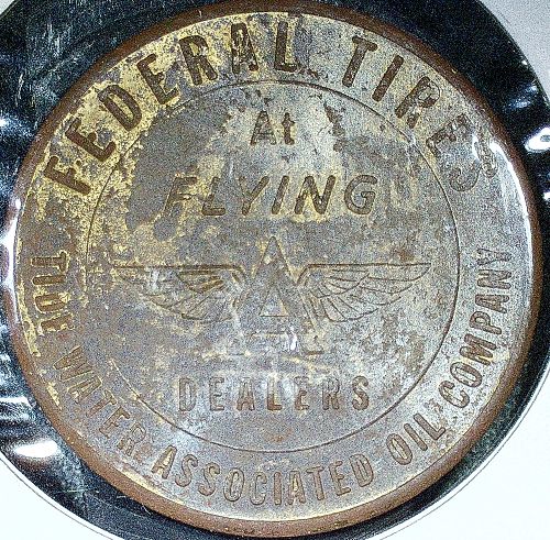 Vintage Federal Tires Token Medal Coin Good for Long Safe Ride Tide Water Oil