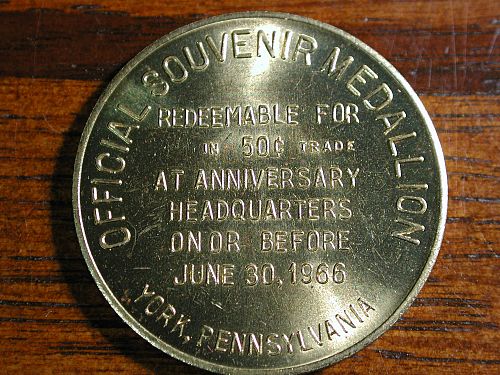 1966 225th Anniversary Historic York our nations first capitol token NICE !