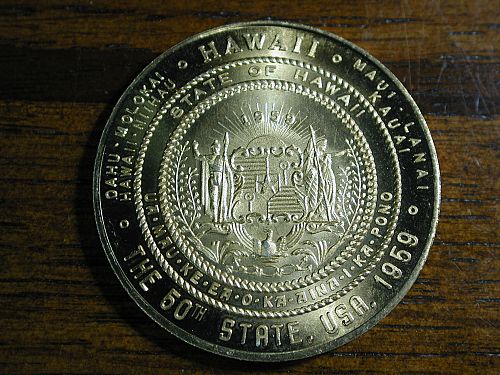 1960 The State of Hawaii The 50th state Token NICE !