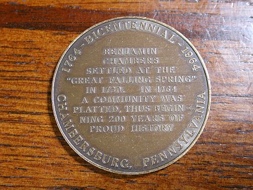 1764-1964 Bicentennial Fort Chambers Chambersburg, Penn Token NICE !