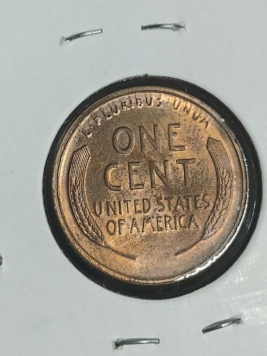 1919 LINCOLN WHEAT CENT MS-65 RB , BROADSTRUCK ERROR COIN