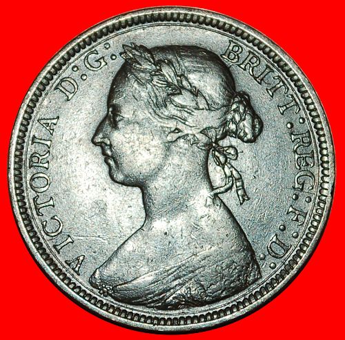 Ⰶ MISTRESS OF THE SEAS: UNITED KINGDOM ★ HALF PENNY 1886 SHIP VICTORIA (1837-1901)! I