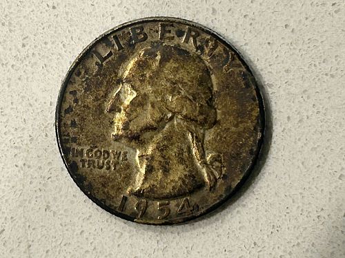 1954-D Washington Quarter, 90% Silver, exactly as shown.