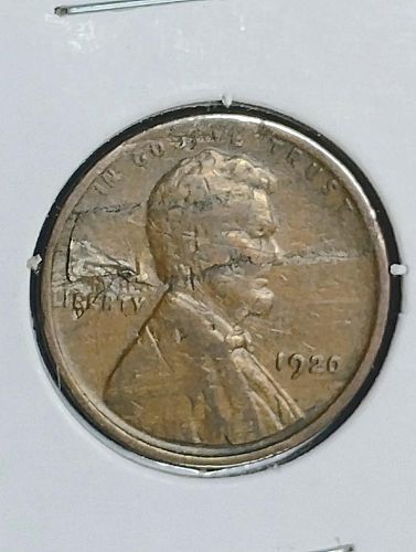 1920 LINCOLN WHEAT CENT VF-20 OBVERSE: SEVER LAMINATION, REVERSE: CUD ERROR COIN!!