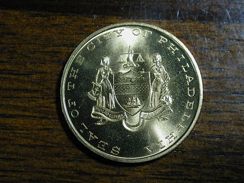 The Great Seal of the City of Philadelphia Token NICE !