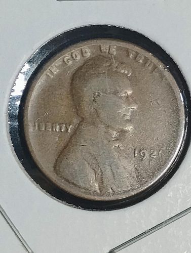 1926-D LINCOLN WHEAT CENT STRUCK THROUGH OBVERSE & REVERSE ERROR COIN