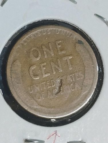 1926-D LINCOLN WHEAT CENT STRUCK THROUGH OBVERSE & REVERSE ERROR COIN