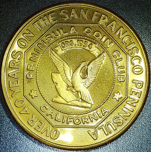 Peninsula (Palo Alto, CA) Coin Club Show Medal 2004 - El Camino 27 G