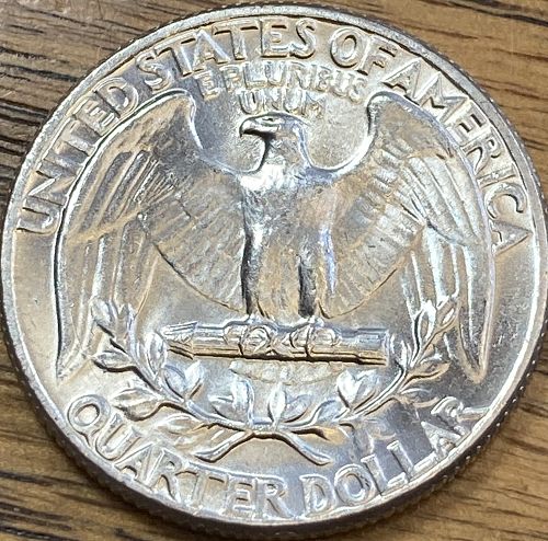 1964 Washington quarter in ALMOST UNCIRCULATED condition