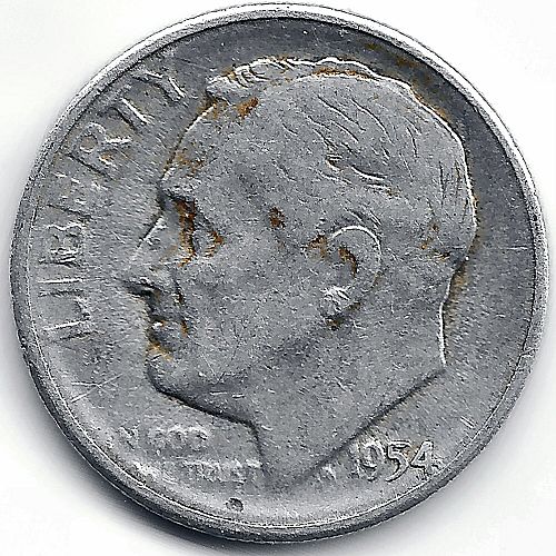 Two 1954 S Roosevelt Dimes