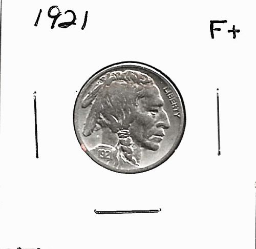 1921 Buffalo Nickel***F+***