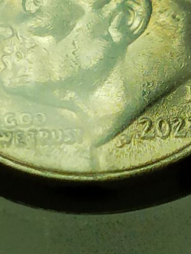 2022 D Jefferson Dime Progressive Indirect Design Transfer PIDT Die Error Ghosting