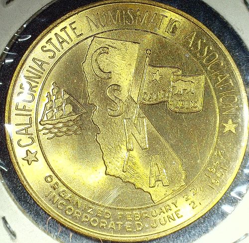1978 California State Numismatic Association 62nd Semi-Annual Convention Medal/Token