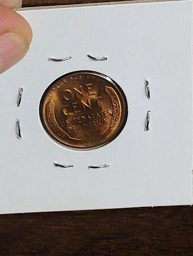 1936 LINCOLN WHEAT CENT MS-66 RED STRUCK THROUGH OBVERSE & ROTATED DIE ERROR COIN