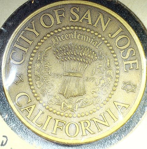 1777 - 1977 City of San Jose Coin Club California Bicentennial Medal/Token
