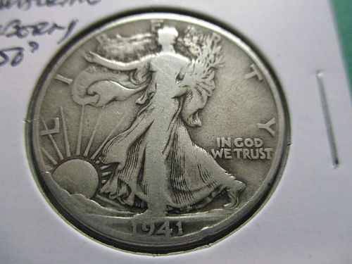 1941-D  Walking Liberty Half Dollar.  Item: 50 W41D-17.