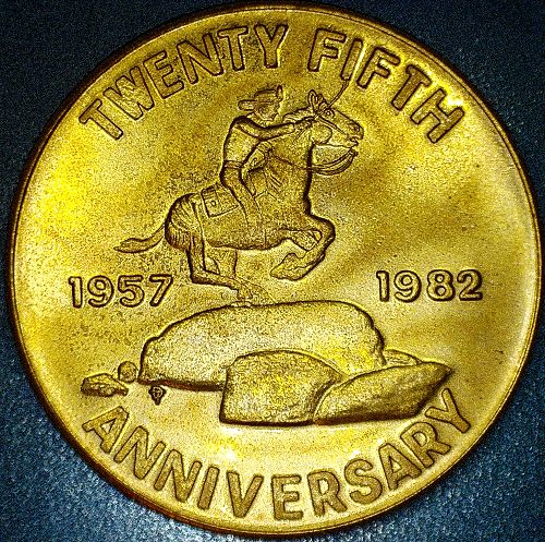 1982 Sacramento Valley Coin Club 25th Anniversary Medal Token