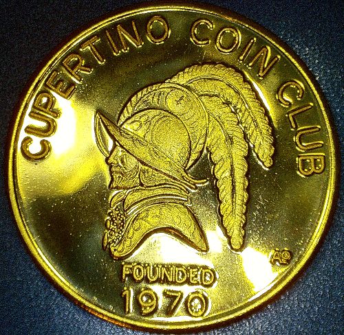 1997 Eagle American Flag Cupertino Coin Club Medal/Token