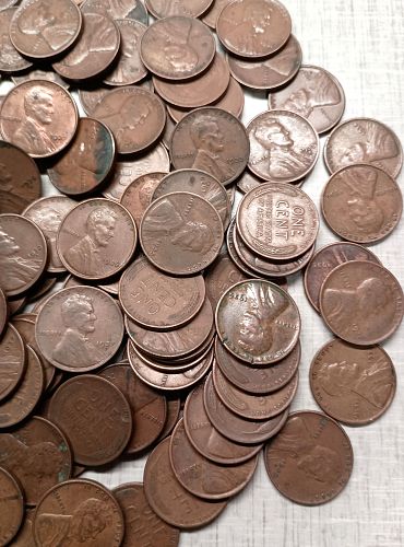 1909-1939 PDS Lincoln Wheat Cent 50 Coin Roll - Loaded - Plus VDB