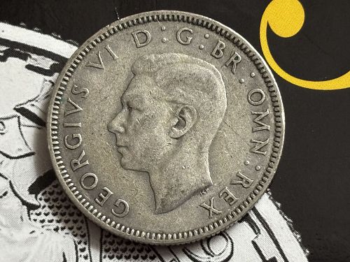 1944 George VI British Silver One Shilling