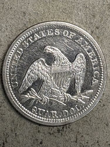 1858 Seated Liberty Quarter Net AU